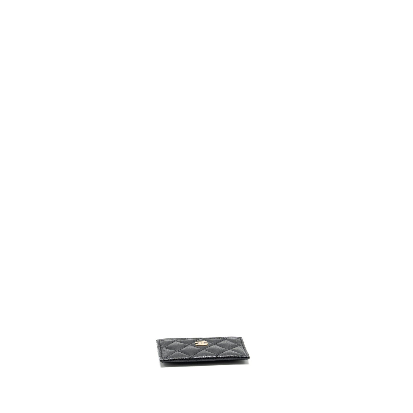 Chanel Classic Card Holder caviar black  (microchip)