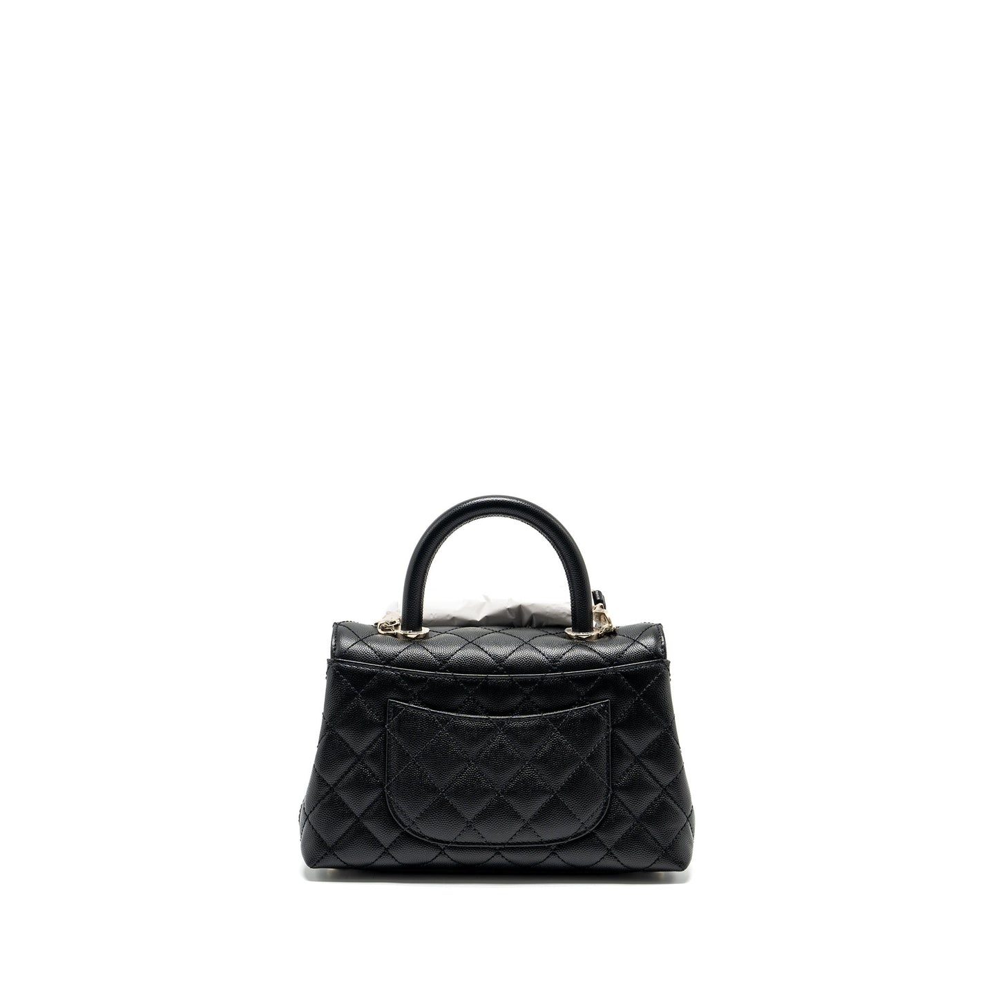 Chanel Small Coco Handle Caviar black L (microchip)