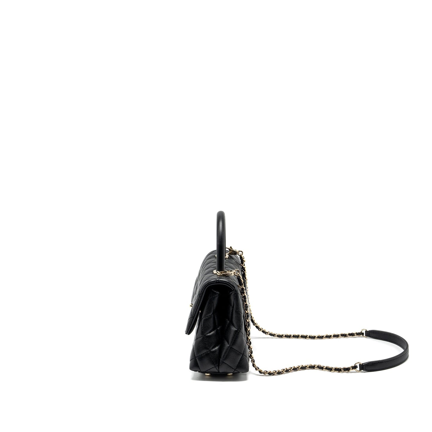 Chanel Small Coco Handle Caviar black L