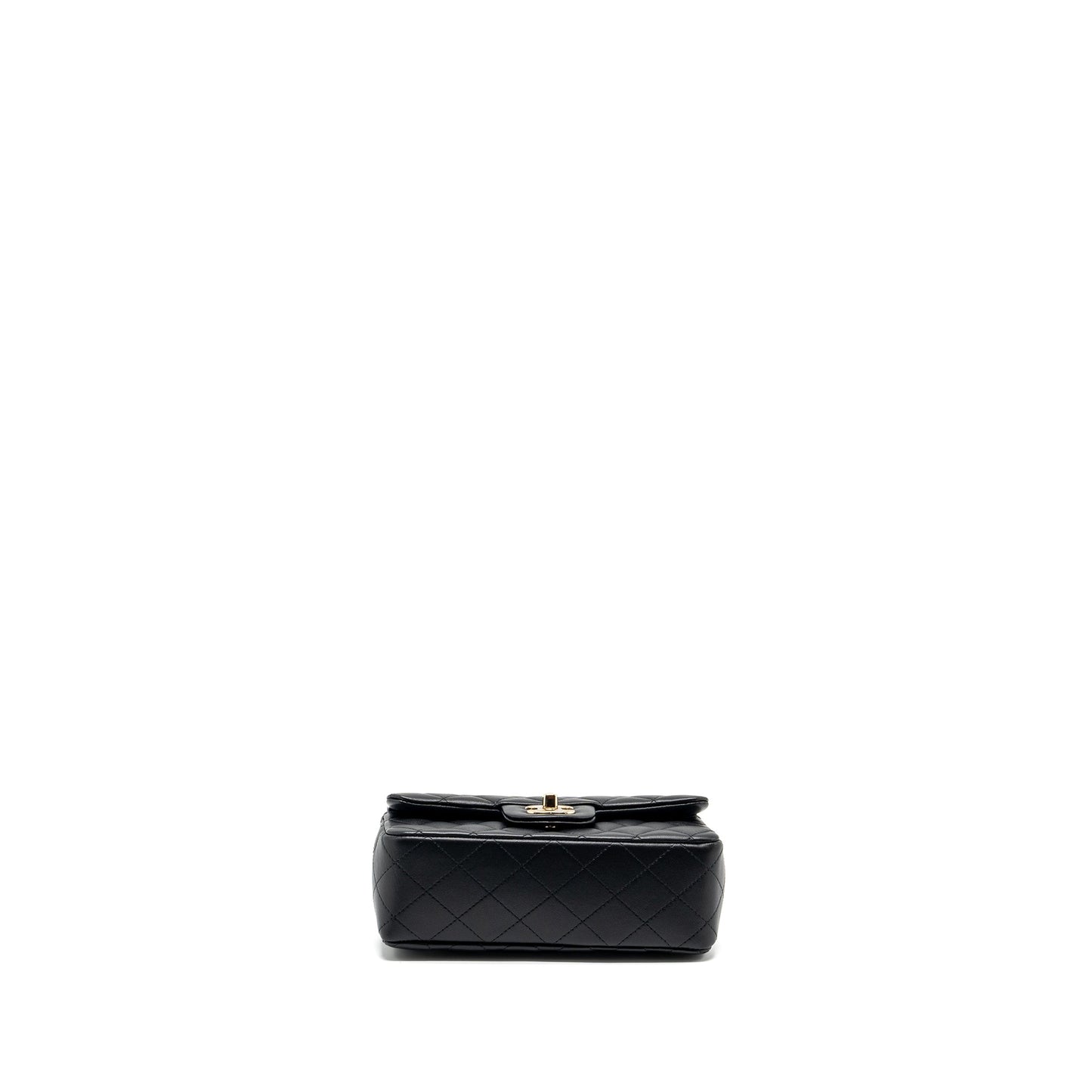 Chanel Top Handle Mini Rectangular Flap Bag Lambskin Black L (Microchip)