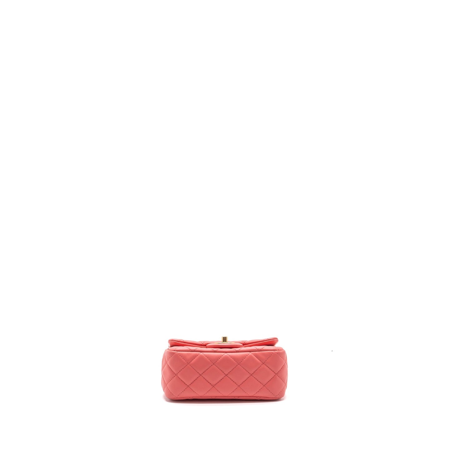 Chanel Pearl Crush Mini Square Flap Bag Lambskin Pink
