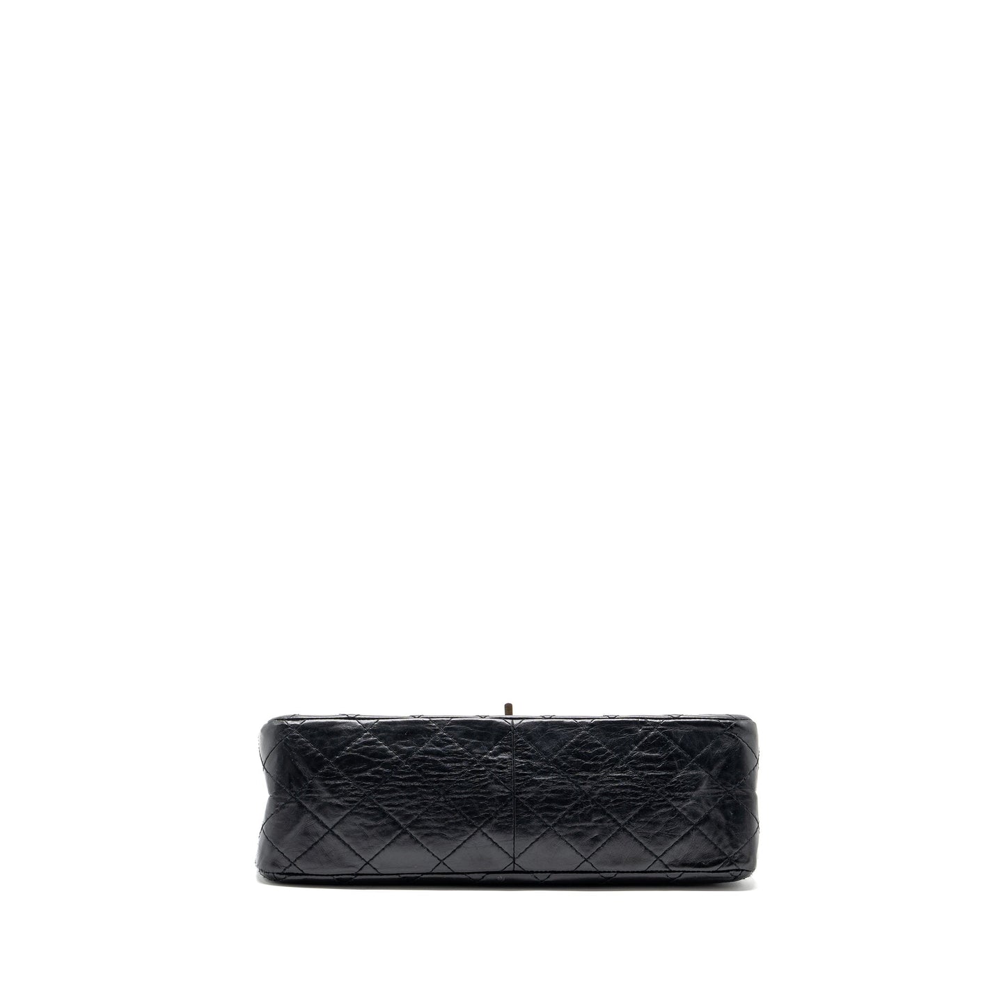 Chanel large 2.55 reissue flap bag aged calfskin black L