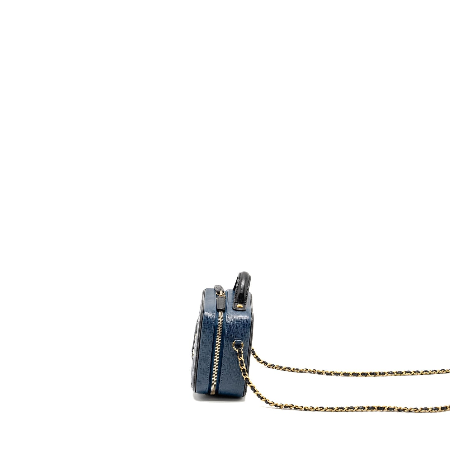 Chanel Small Filigree Vanity Camera Bag Caviar Navy/Black