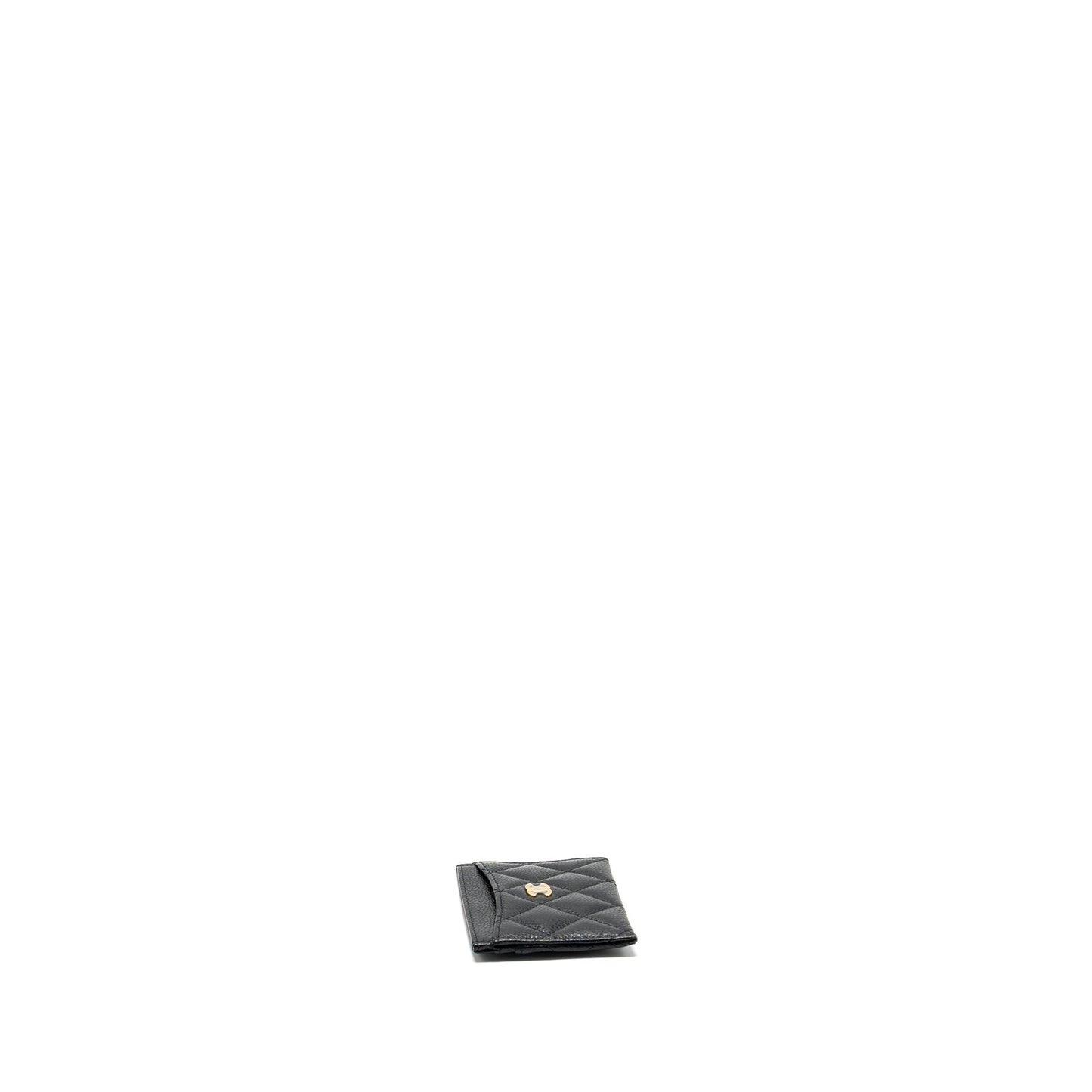 Chanel Classic Card Holder caviar black  (microchip)