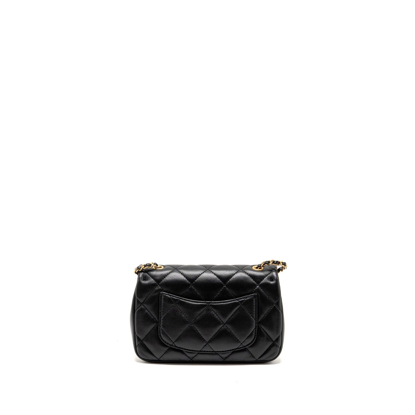 Chanel 22b Heart Chain Flap Bag Lambskin Black (microchip)