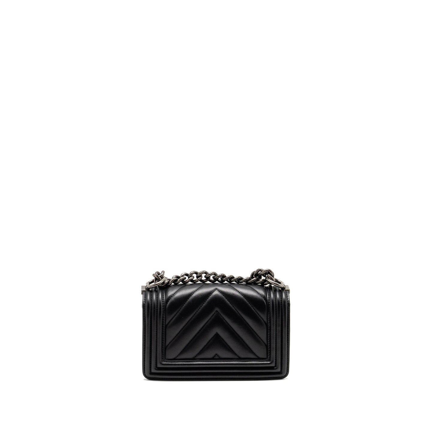 Chanel Small Boy Bag Lambskin Black Ruthenium