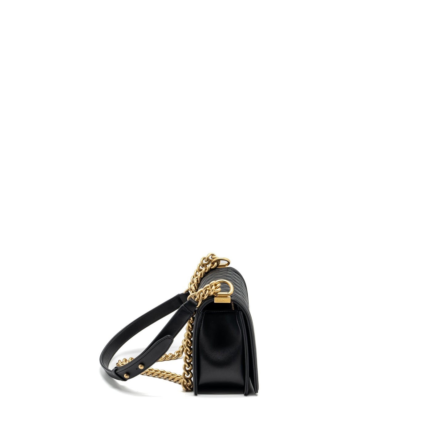 Chanel Medium Boy Bag Smooth Calfskin Black  (Microchip)