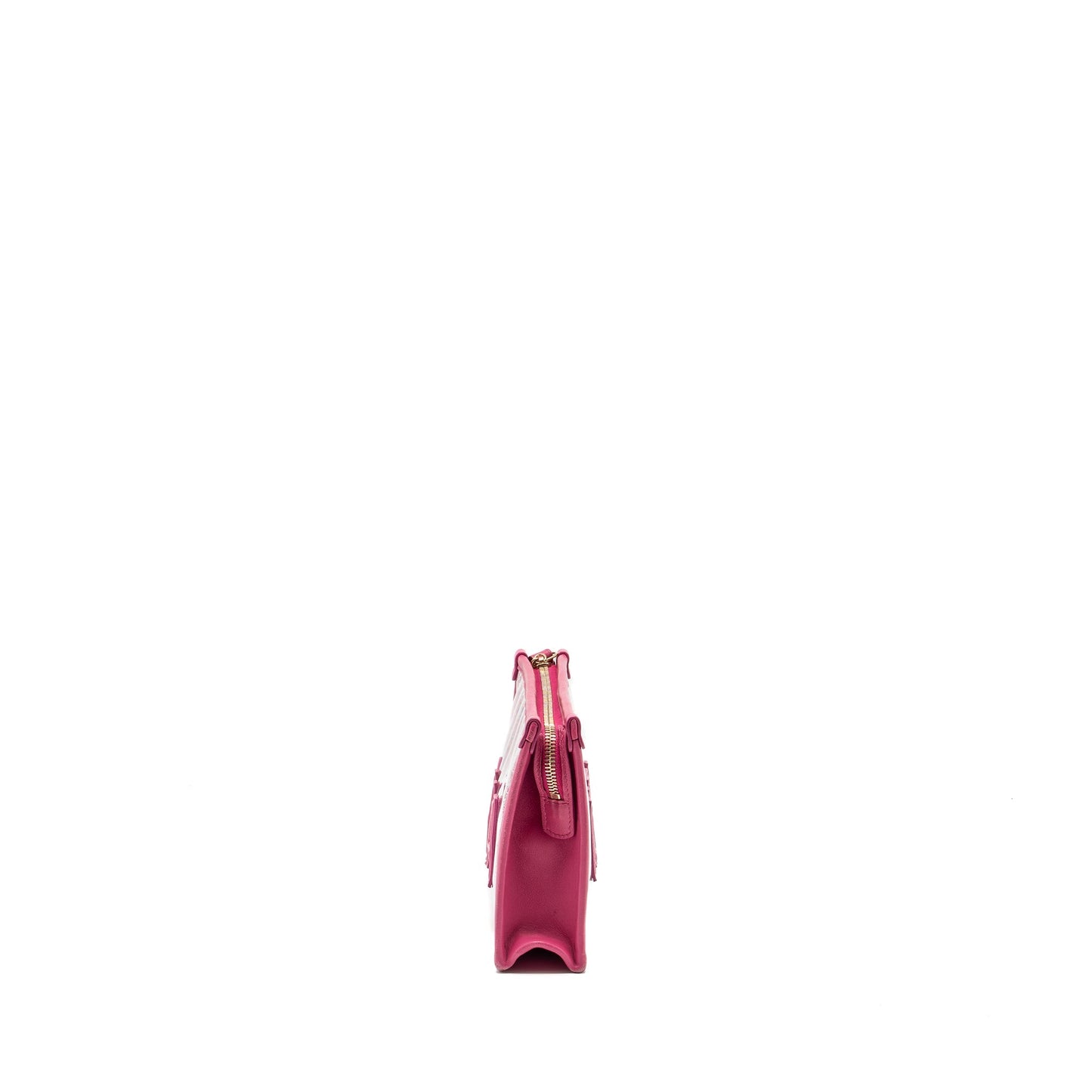 Chanel 19S Logo Pouch Tweed/PVC Pink