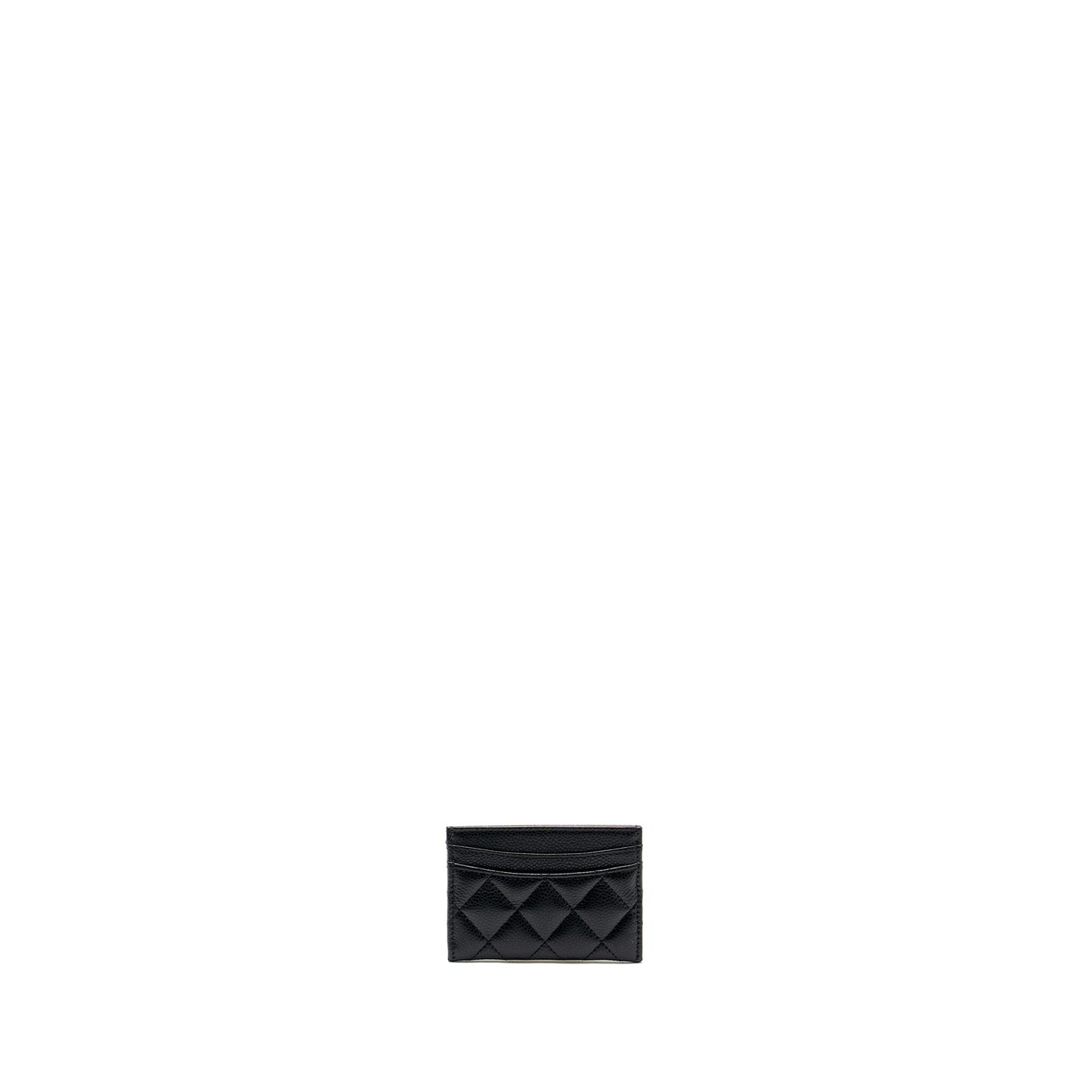 Chanel Classic Card Holder caviar black  (microchip)