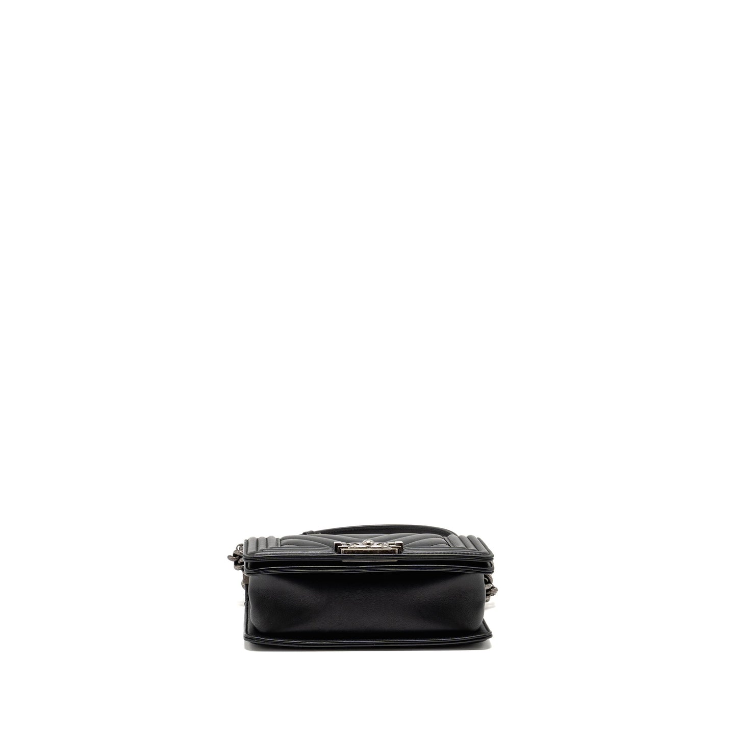 Chanel Small Boy Bag Lambskin Black Ruthenium