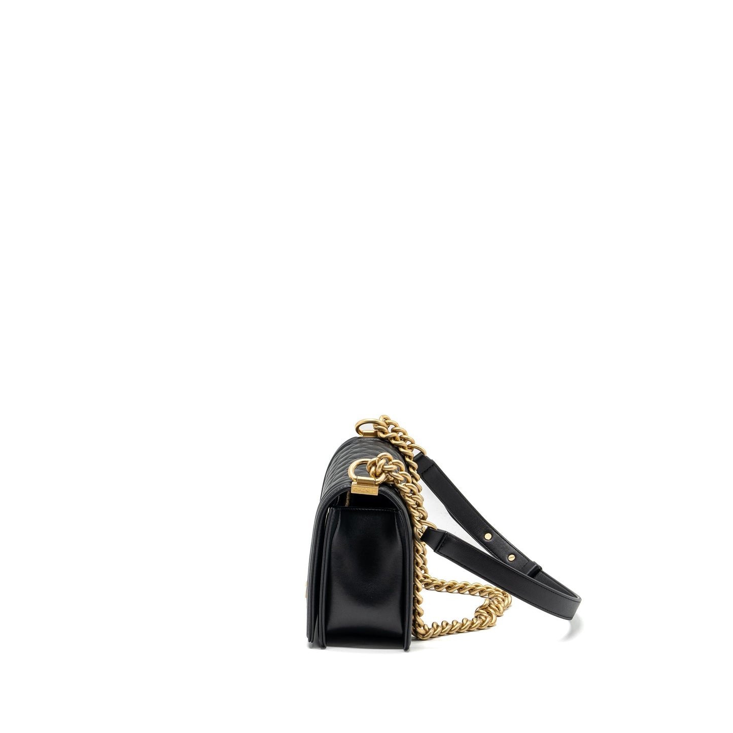 Chanel Medium Boy Bag Smooth Calfskin Black  (Microchip)