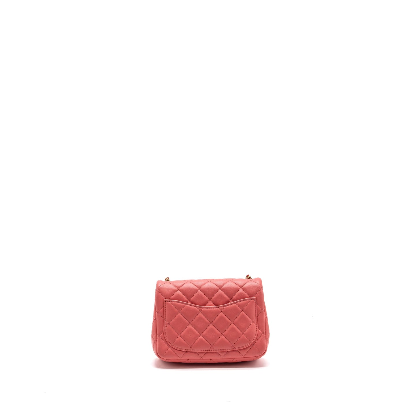 Chanel Pearl Crush Mini Square Flap Bag Lambskin Pink