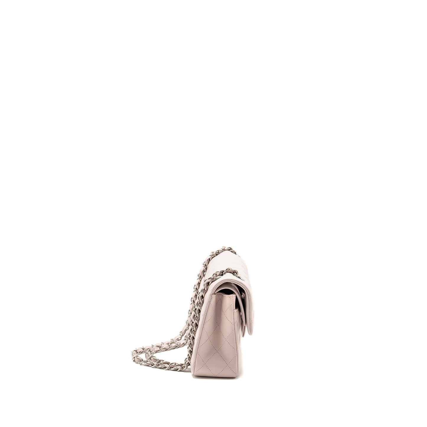 Chanel Small Classic Double Flap Bag Lambskin Light Purple  (Microchip)