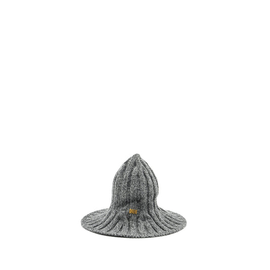 Dior Letter Logo Wire-Brimmed Beanie Wool Grey
