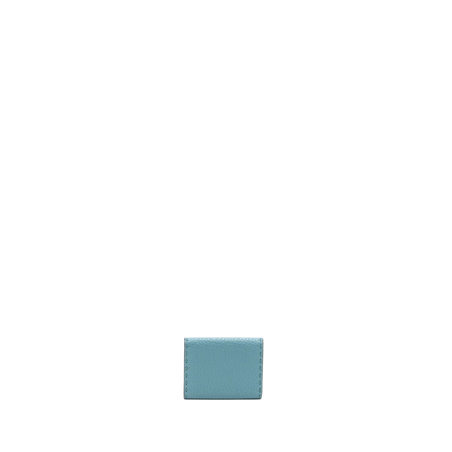 Fendi Selleria Card Holder Calfskin Ocean Blue/Cream