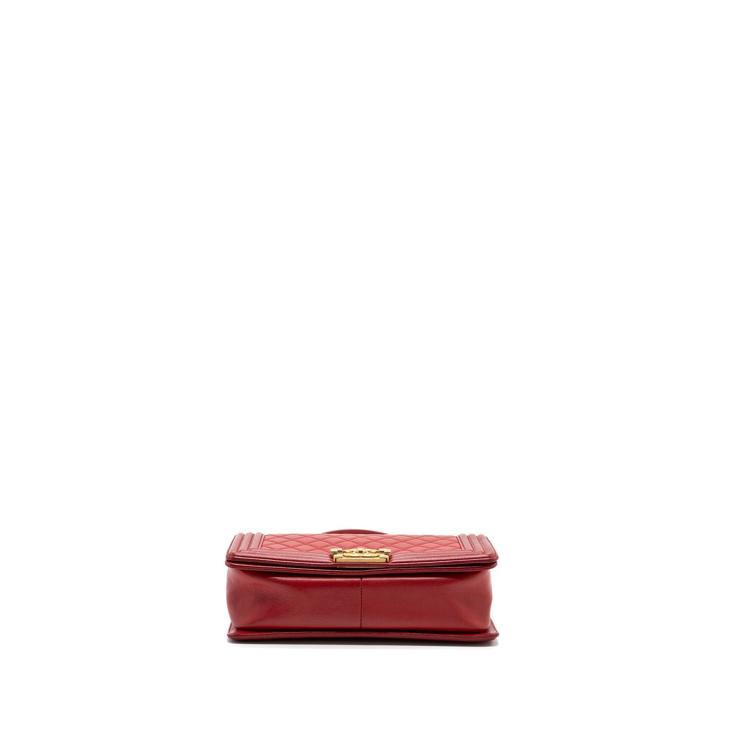 Chanel Medium Boy Bag Lambskin Red Brushed