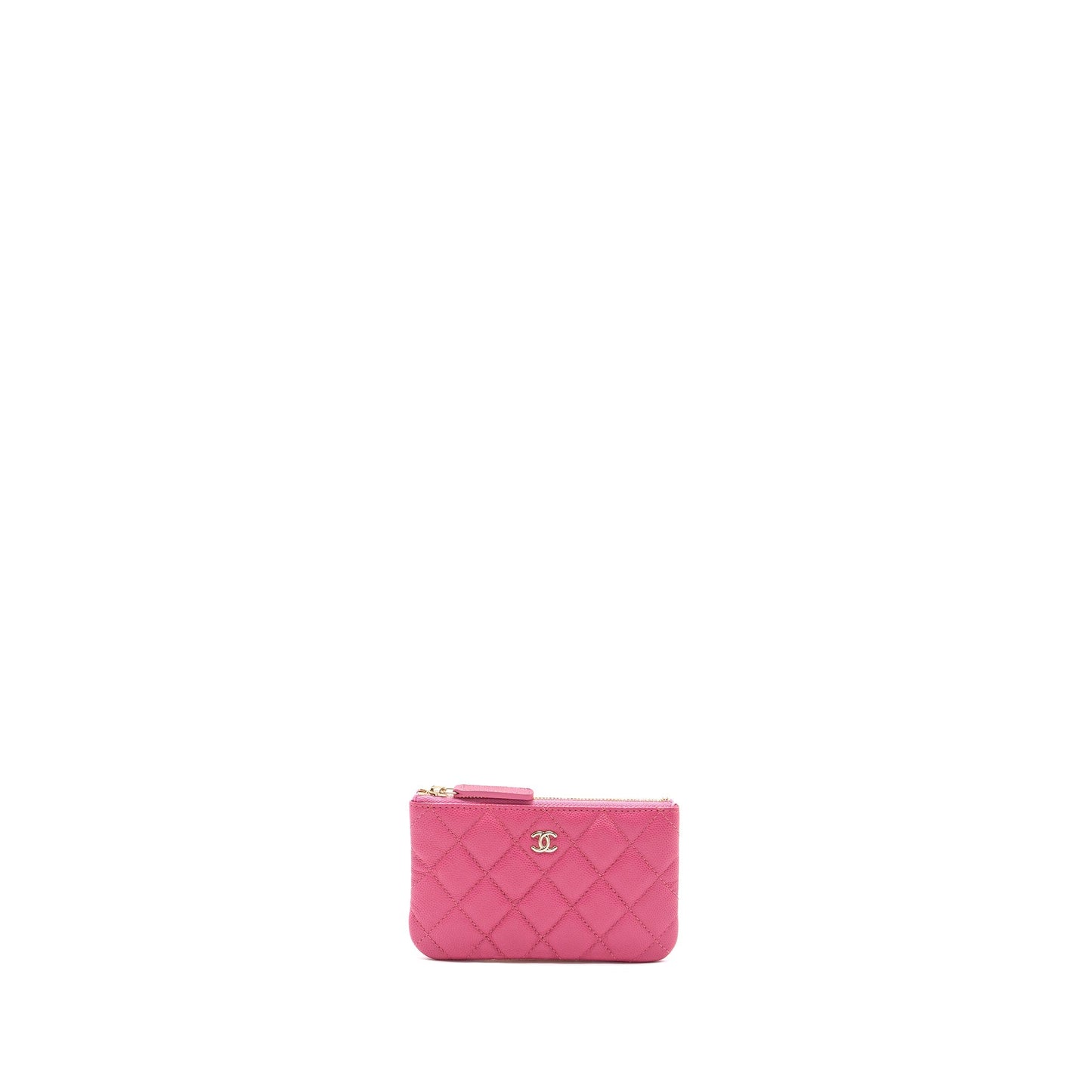Chanel zippy pouch caviar pink L