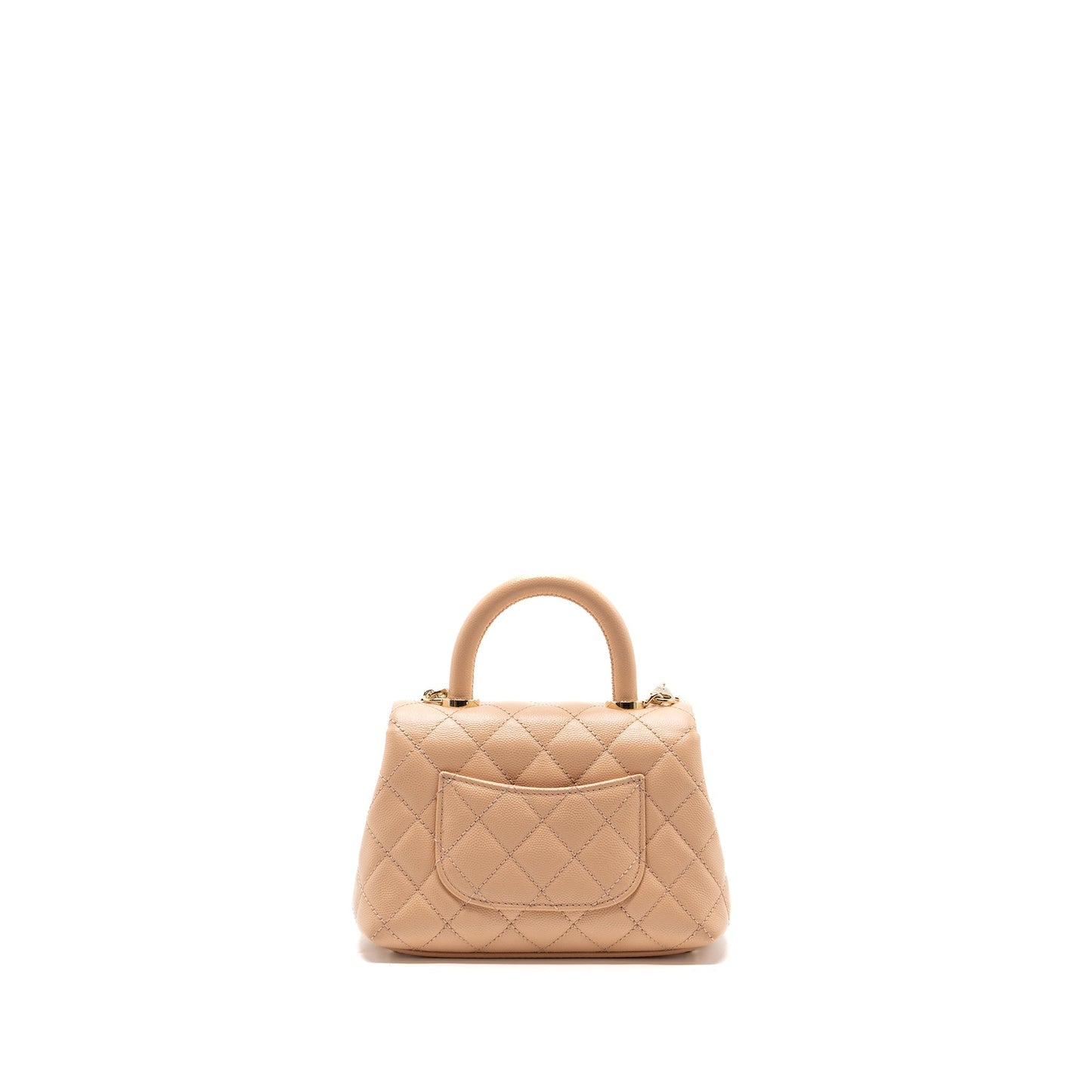 Chanel Mini Coco Handle Caviar Beige L