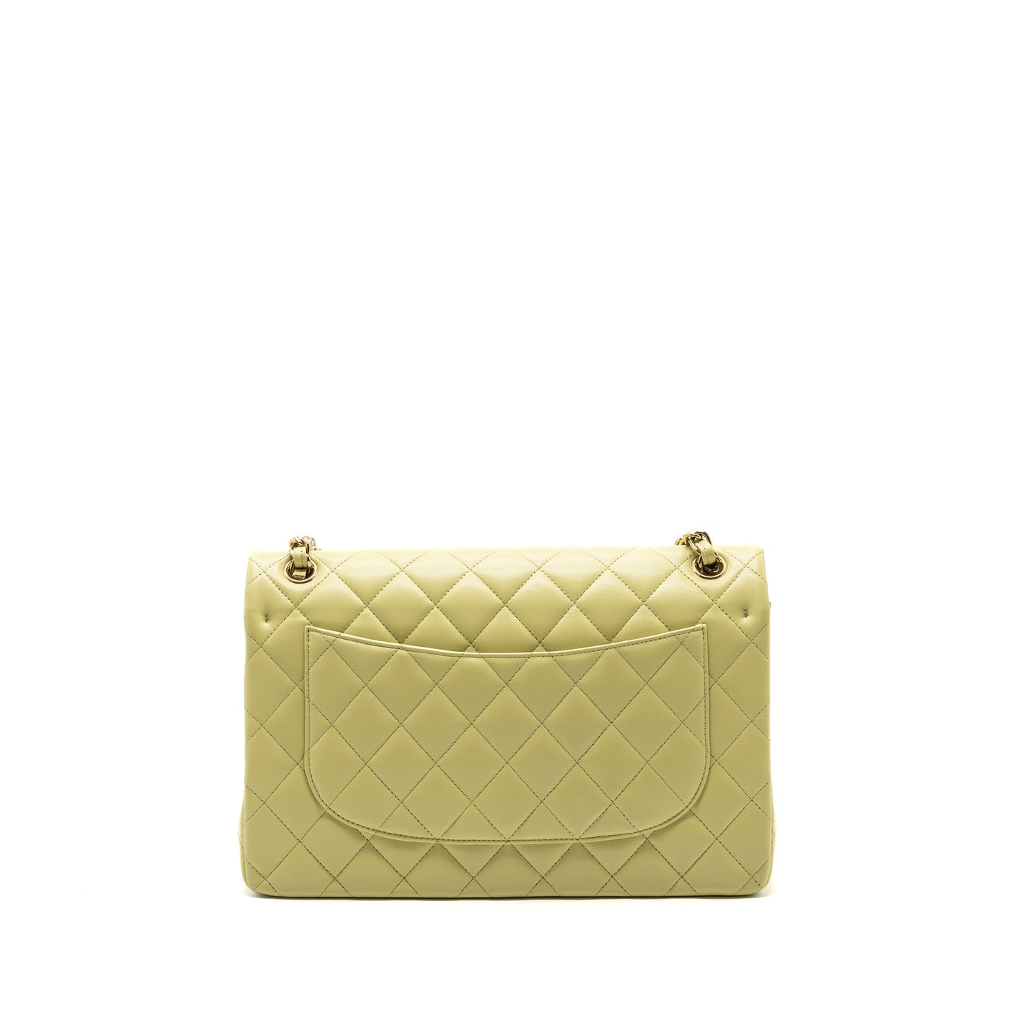 Chanel 23C jumbo classic double flap bag lambskin light green L (microchip)