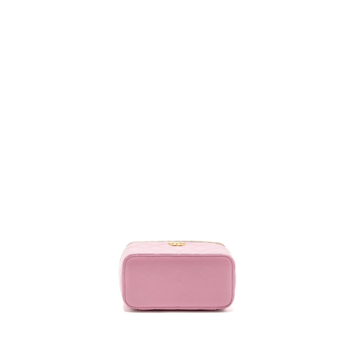 Chanel Letter Top Handle Long Vanity With Chain Caviar Pink