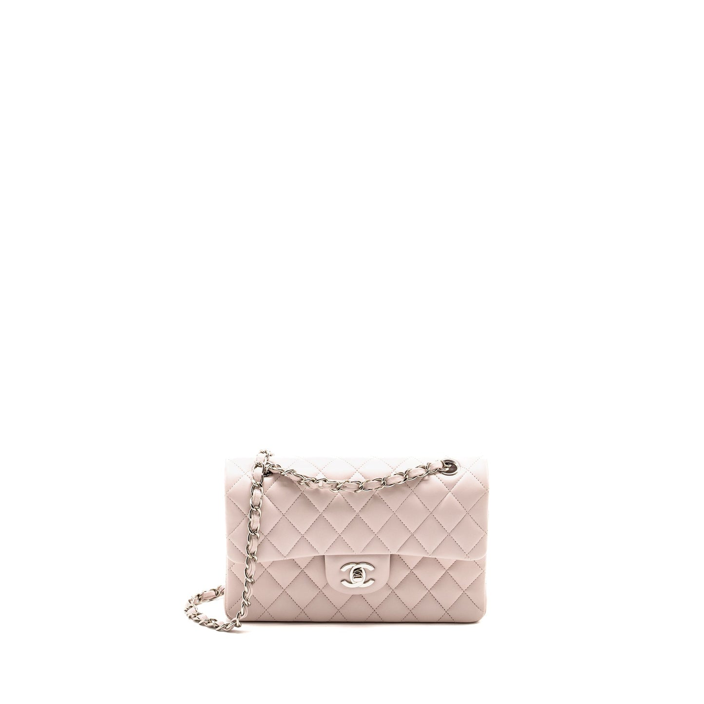Chanel Small Classic Double Flap Bag Lambskin Light Purple  (Microchip)