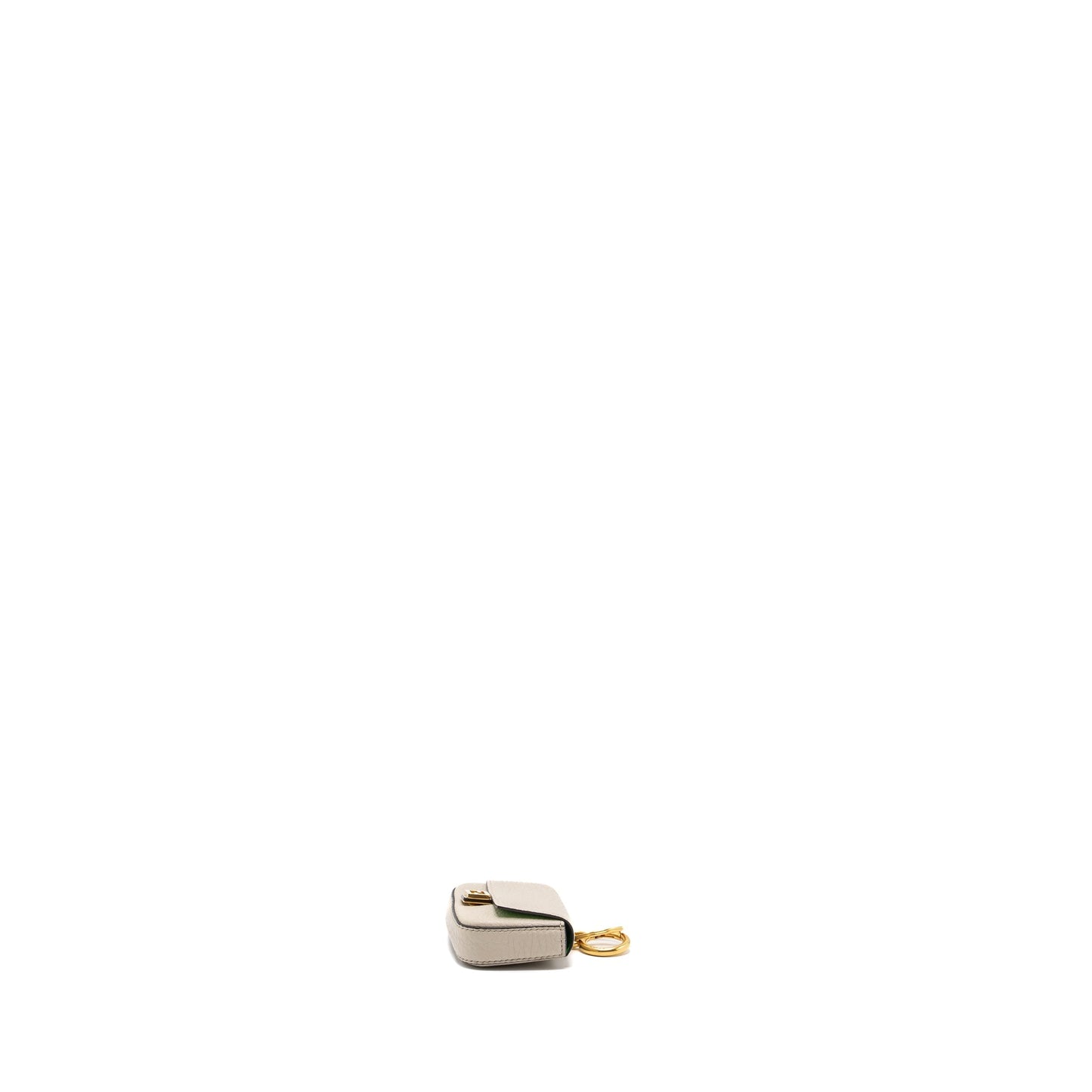 FENDI Mini Baguette Keyring charm Calfskin Beige