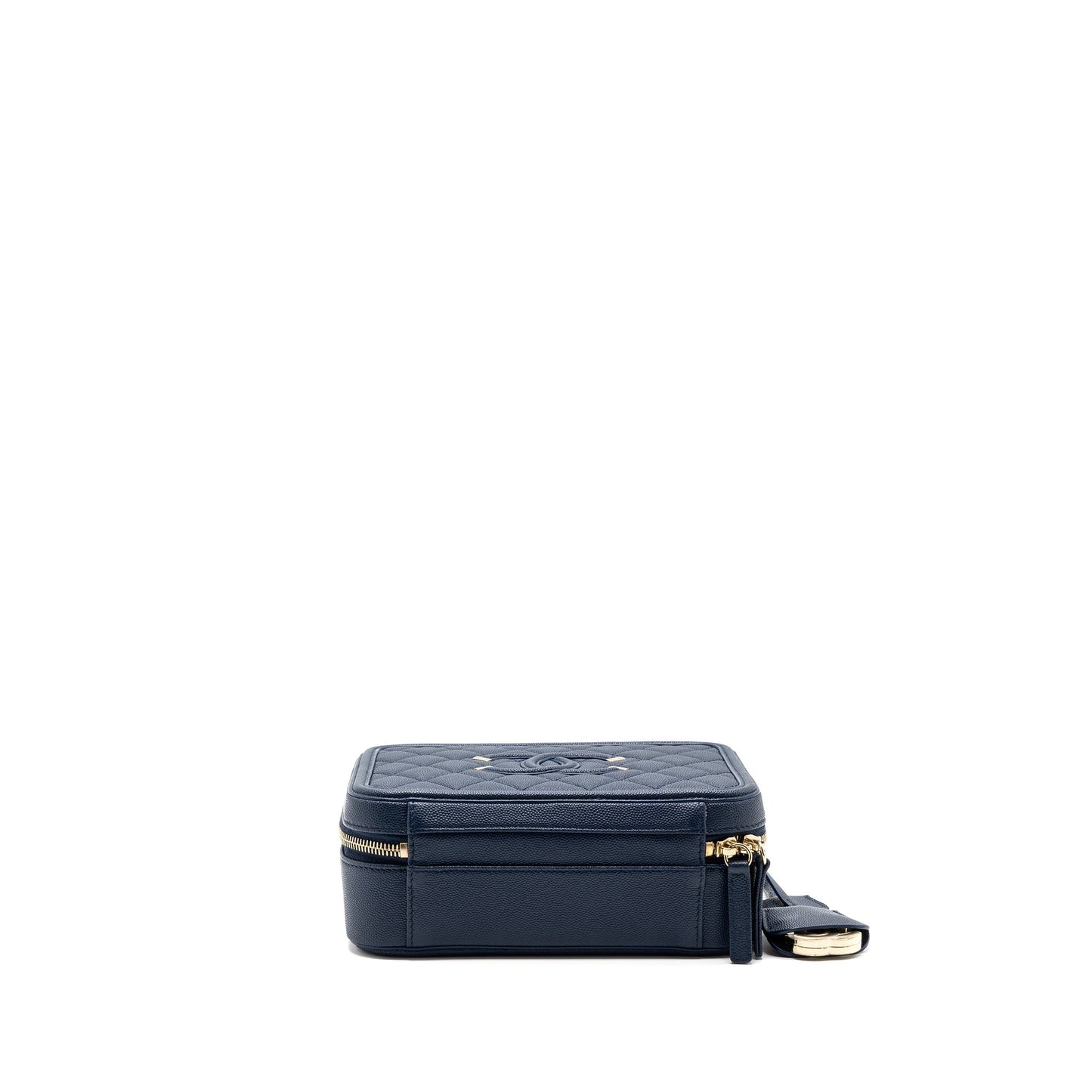 Chanel Filigree camera bag caviar dark blue L