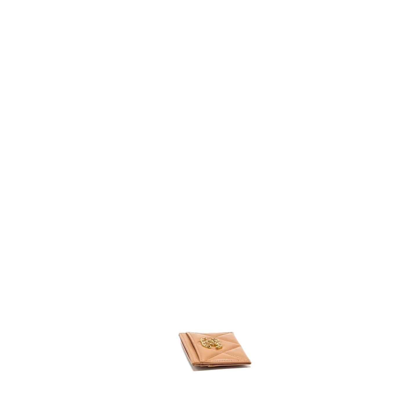 Chanel 19 Card Holder Lambskin Caramel  (Microchip)