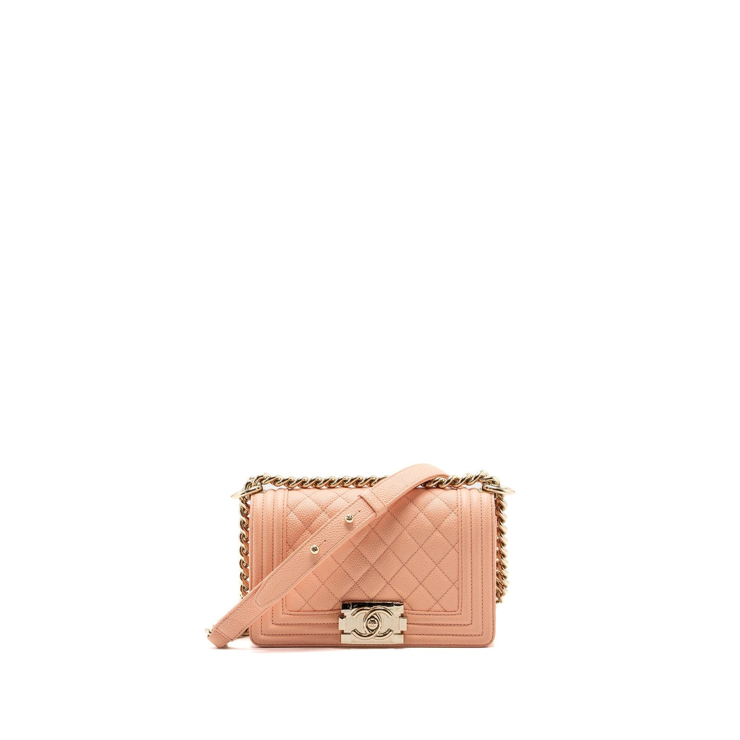 Chanel Small Boy Bag Caviar Light Pink L