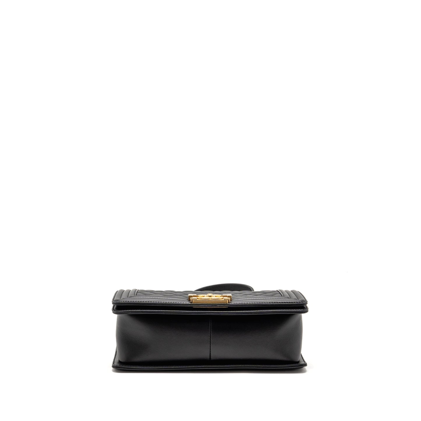 Chanel Medium boy Bag Calfskin Black  (microchip)