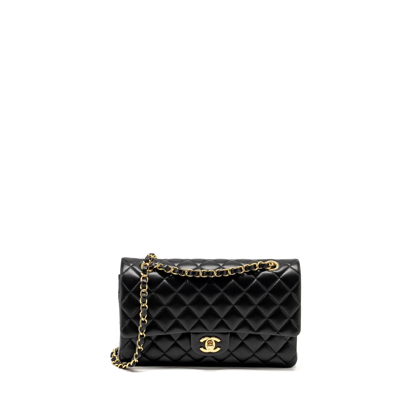 Chanel Medium Classic Double Flap Bag Lambskin Black