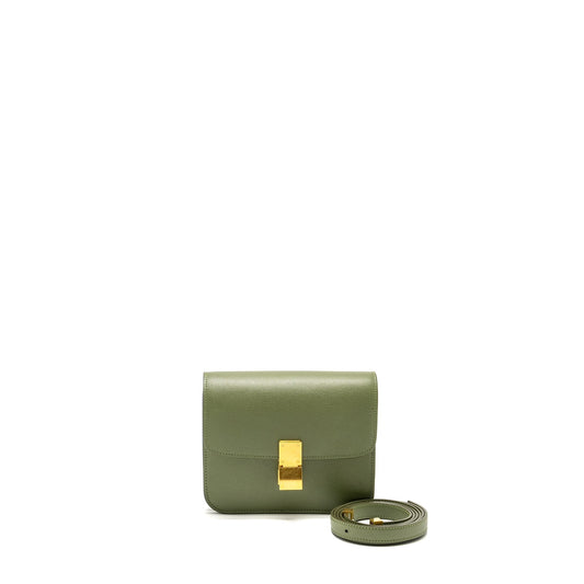 Celine Teen classic box Purse calfskin green