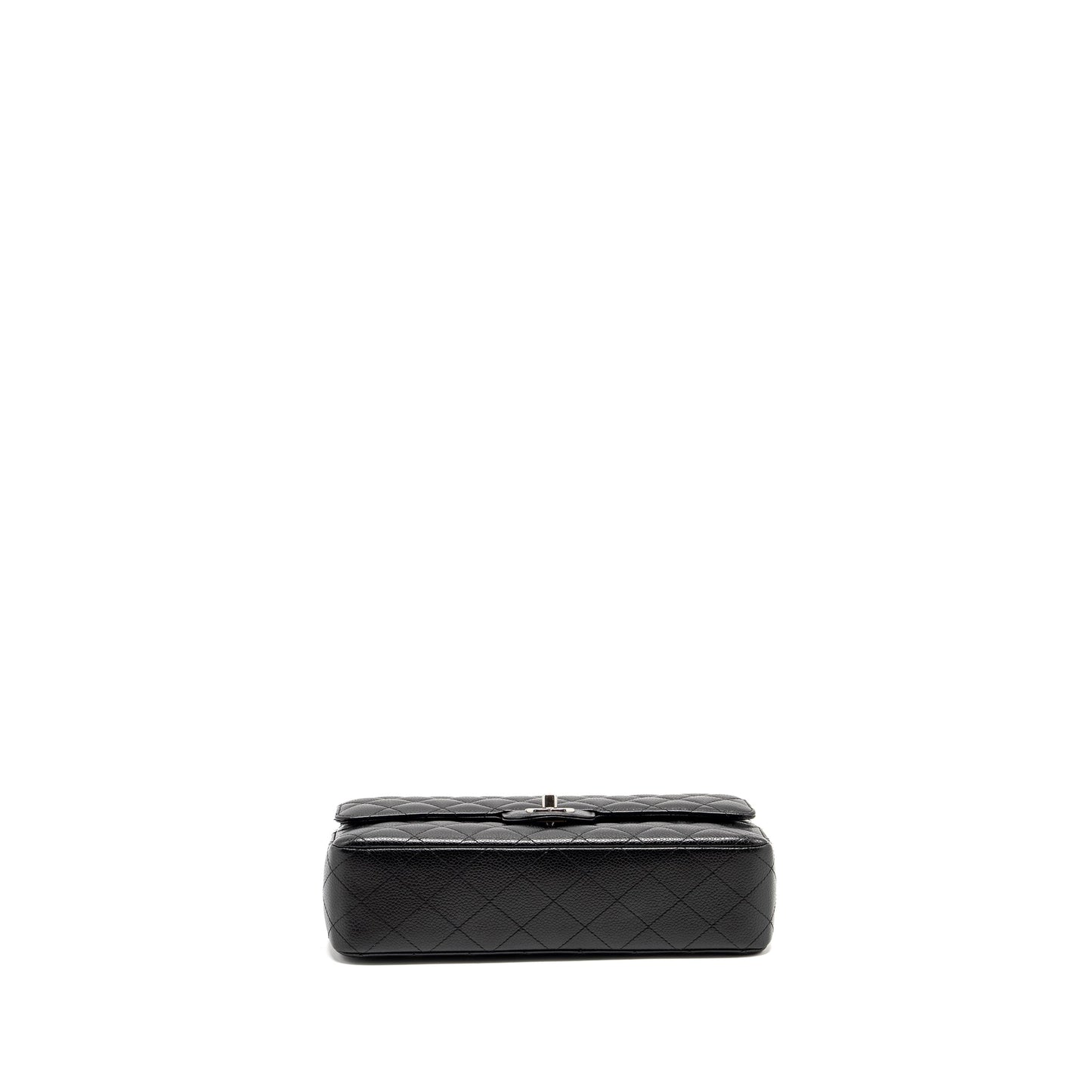 Chanel Medium Classic Double Flap Bag CAVIAR Black  (Microchip)