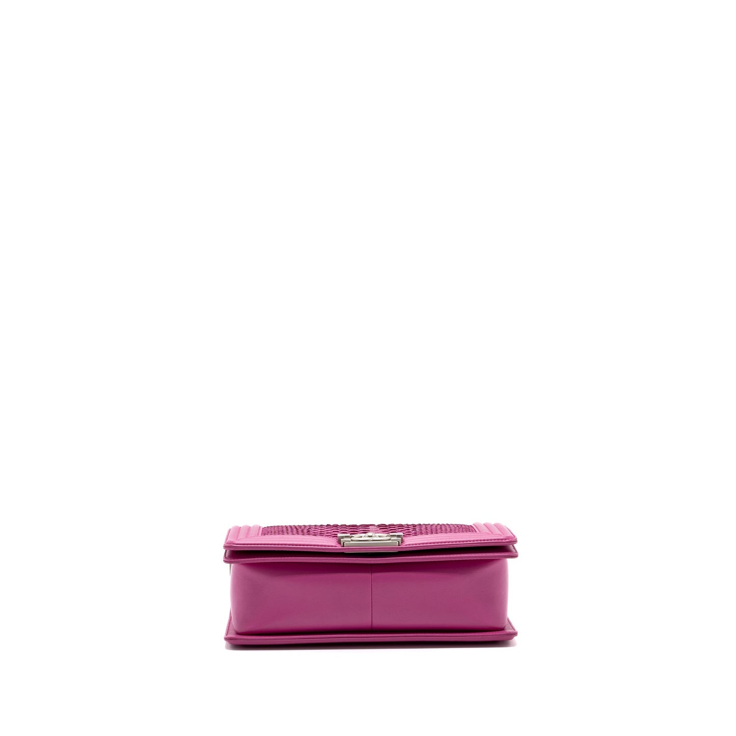 Chanel Medium Boy Bag Python Pink Brushed