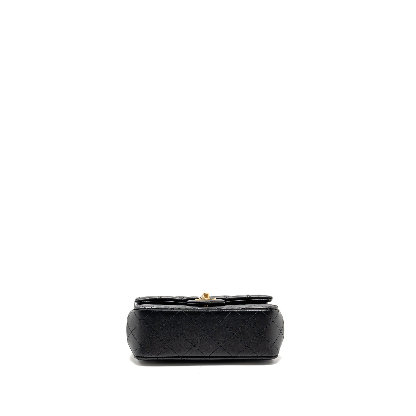 Chanel 25P Camellia Adjustable Chain Flap Bag Lambskin Black (microchip)
