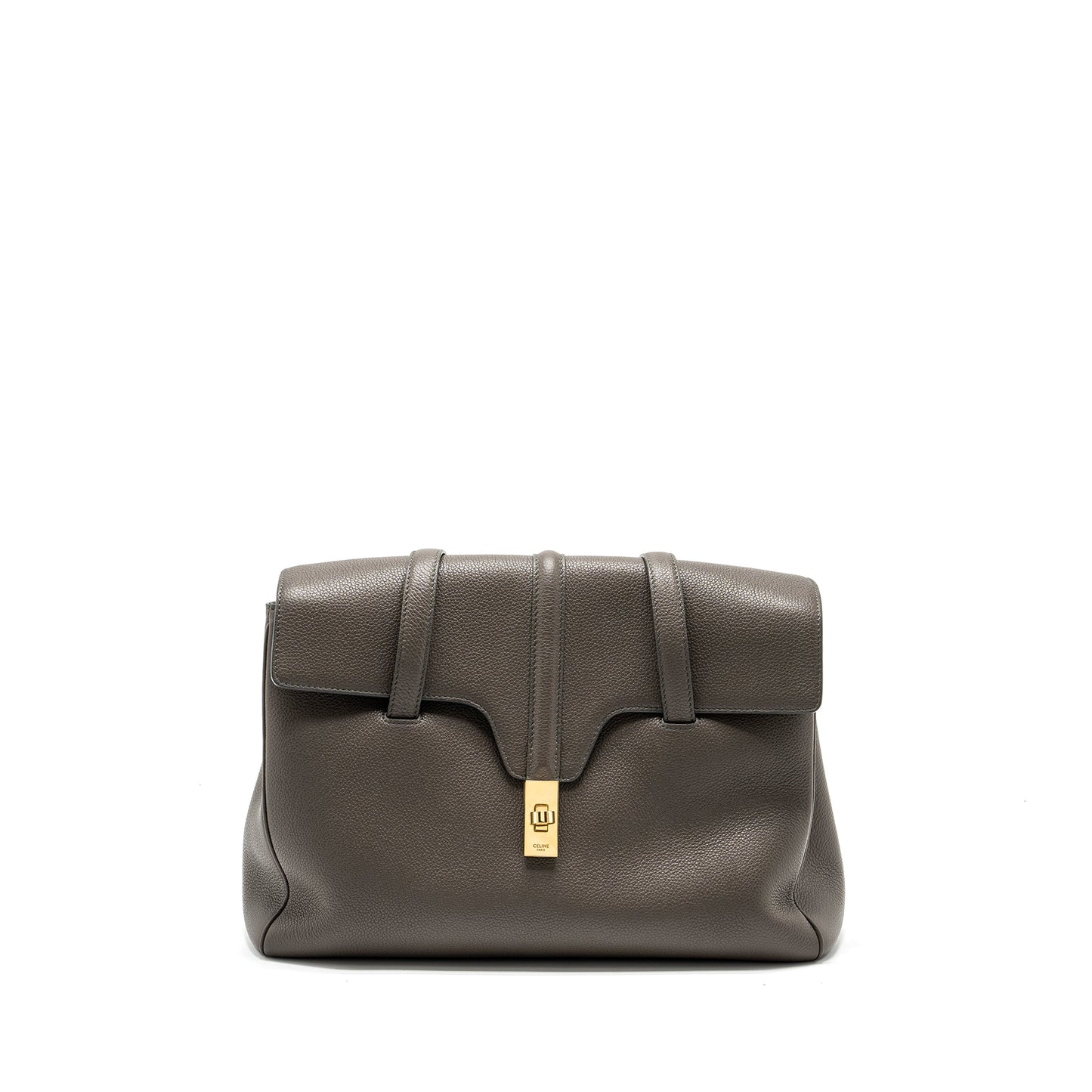 Celine Medium Soft 16 Purse Grained Calfskin grey