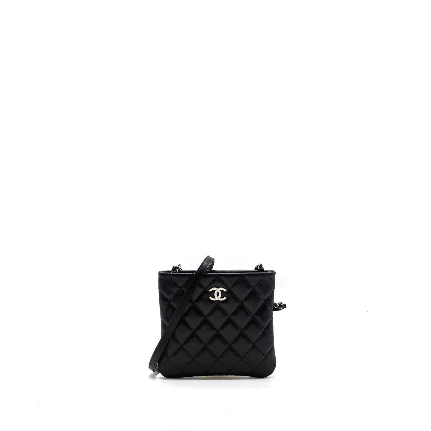 CHANEL SHOULDER BAG LAMBSKIN BLACK