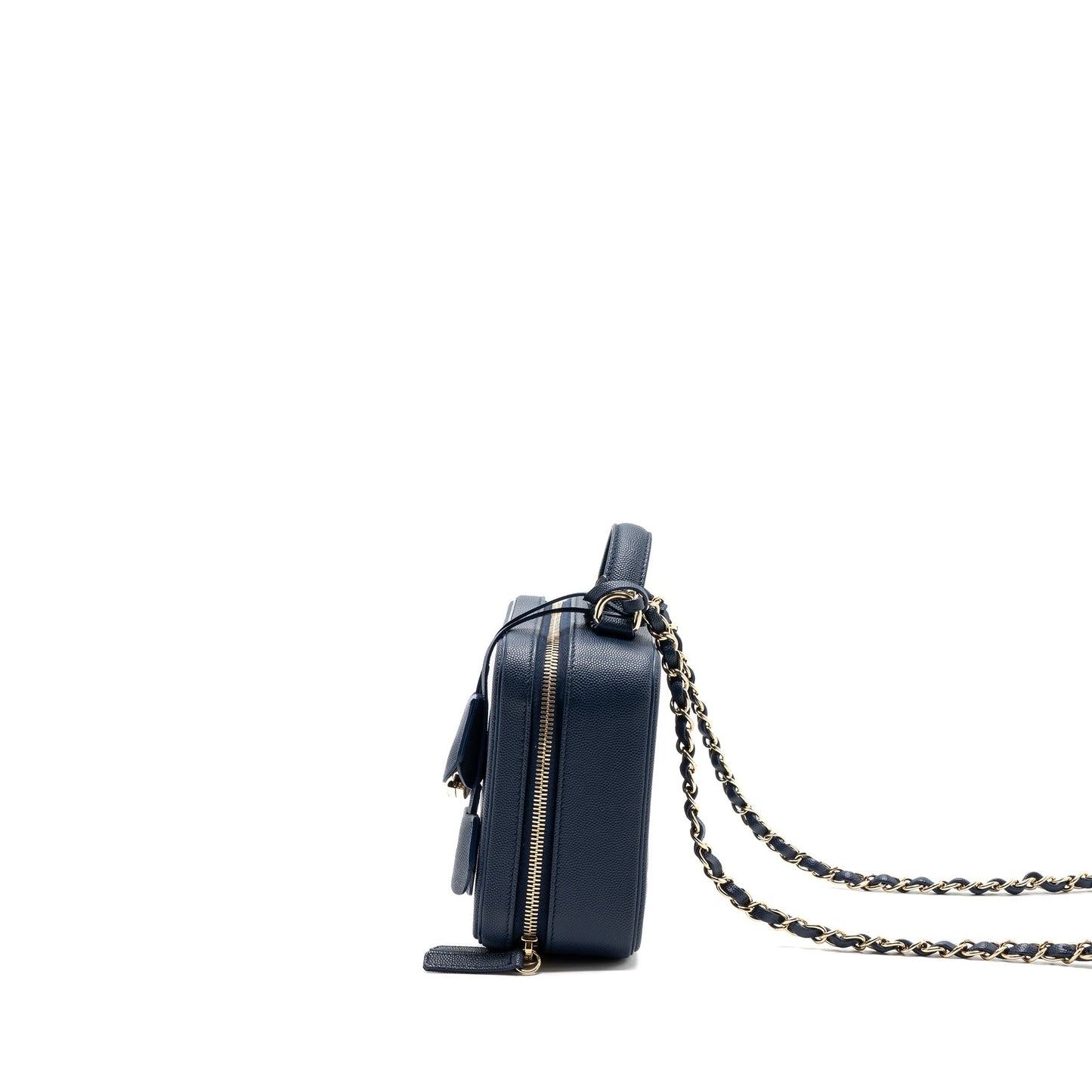 Chanel Filigree camera bag caviar dark blue L
