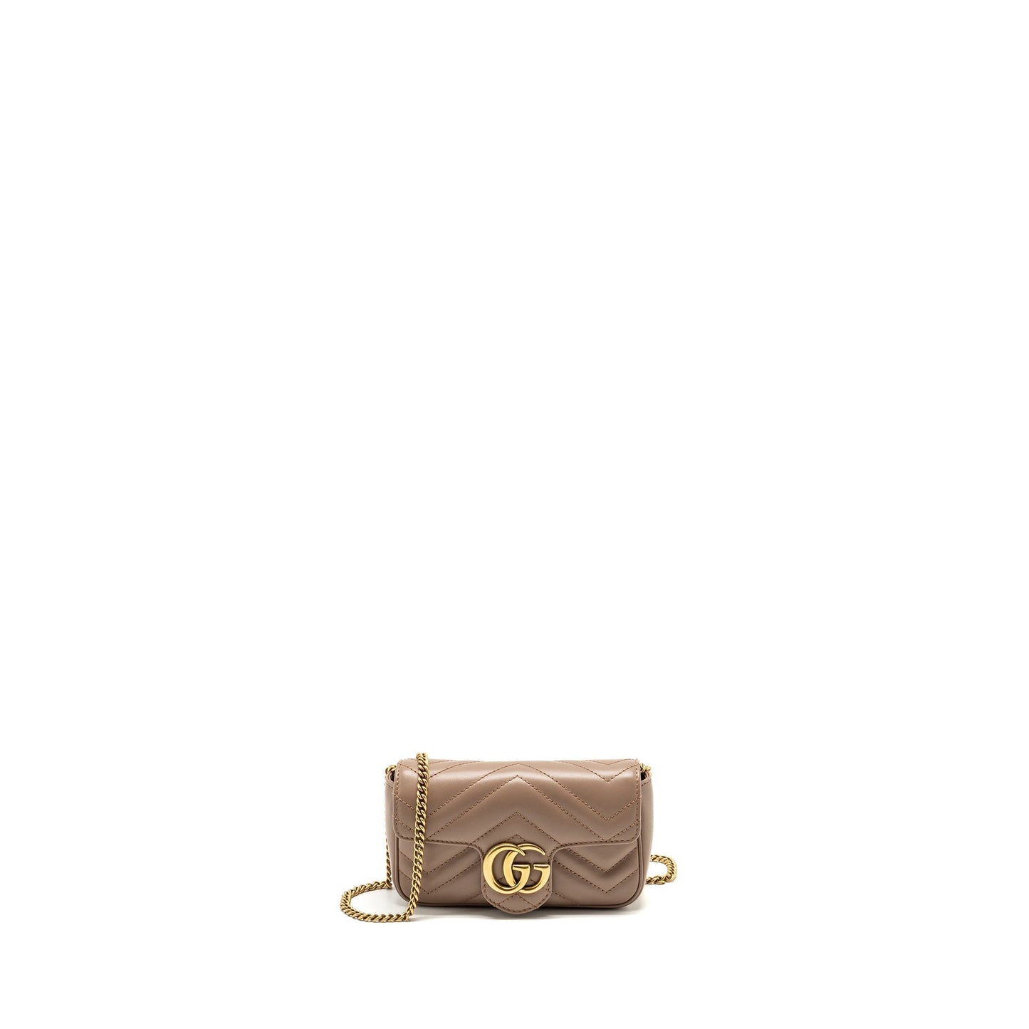 Gucci GG Marmont Super Mini Bag Calfskin Beige
