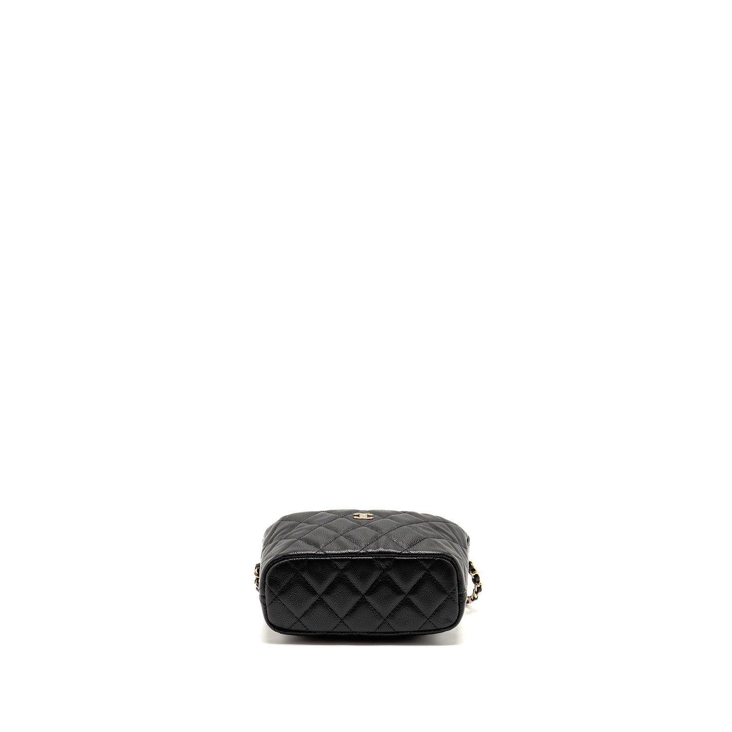 Chanel Quilted Hobo Bag Caviar Black  (Microchip)