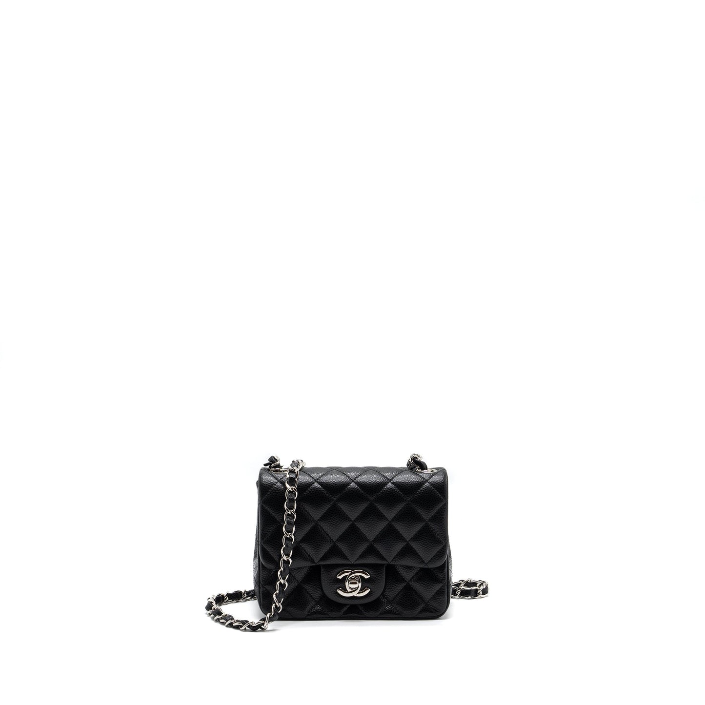 Chanel Classic Mini Square Flap Bag Caviar Black