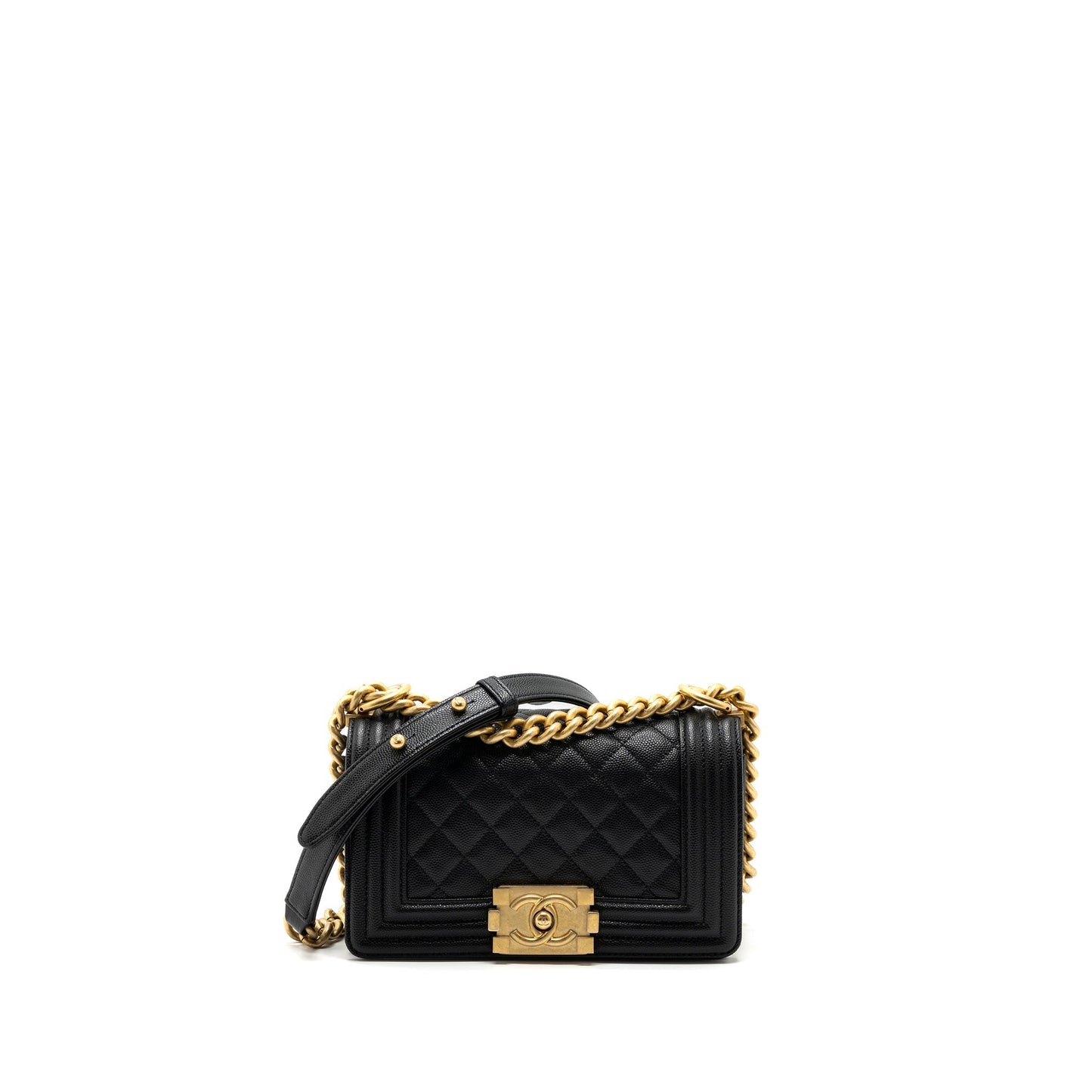 Chanel Small Boy Bag Caviar Black