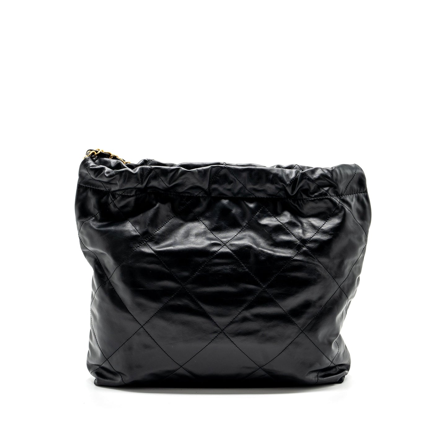 Chanel medium 22 bag calfskin black  (microchip)
