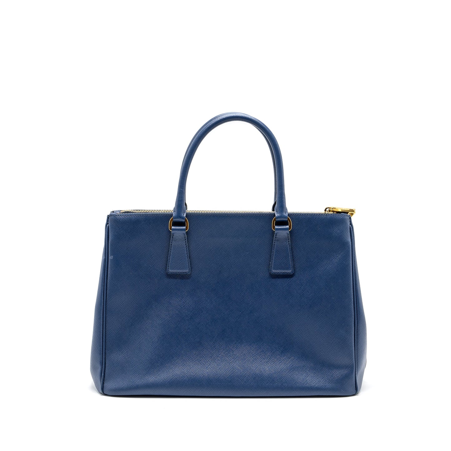 Prada double zip tote Purse saffiano calfskin blue