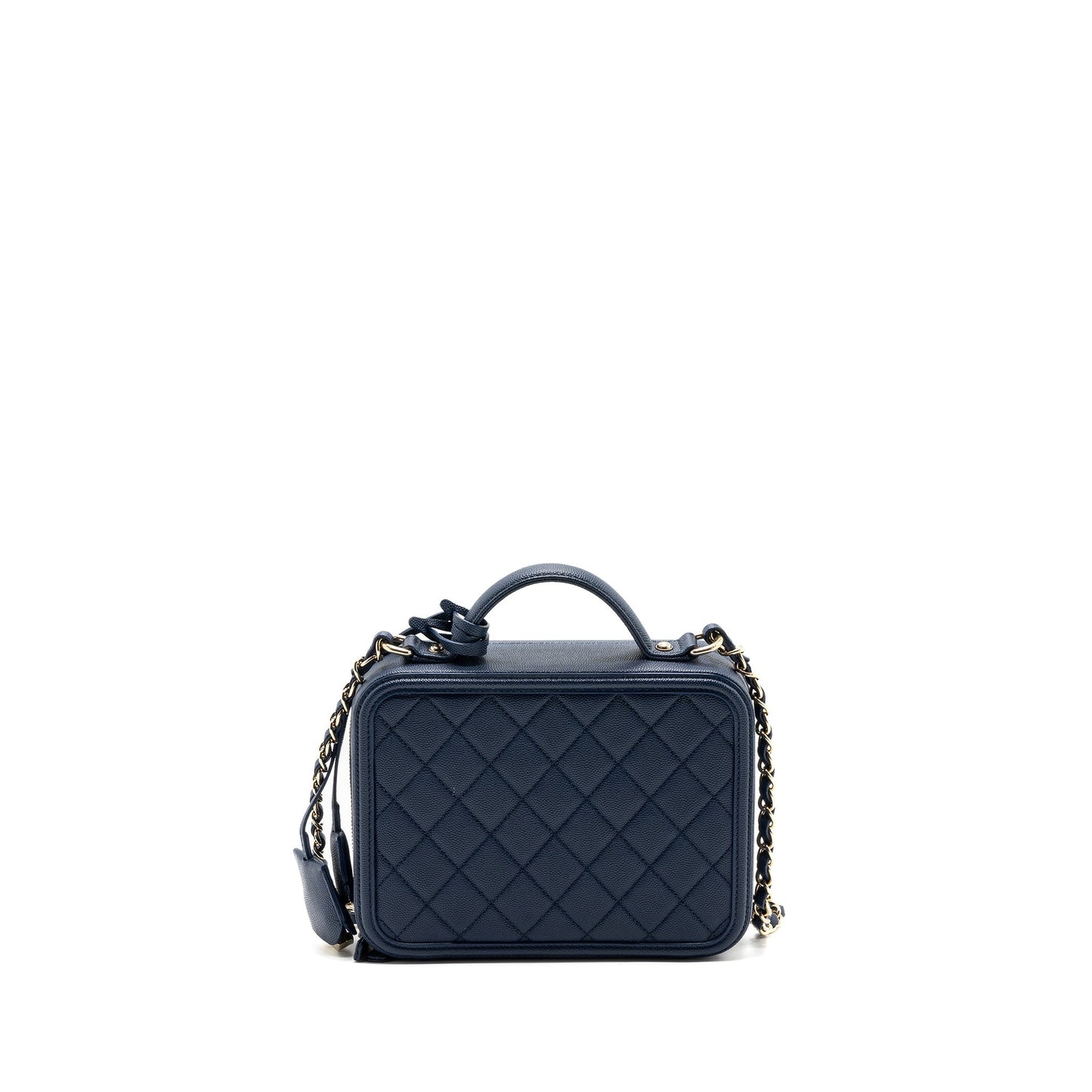 Chanel Filigree camera bag caviar dark blue L