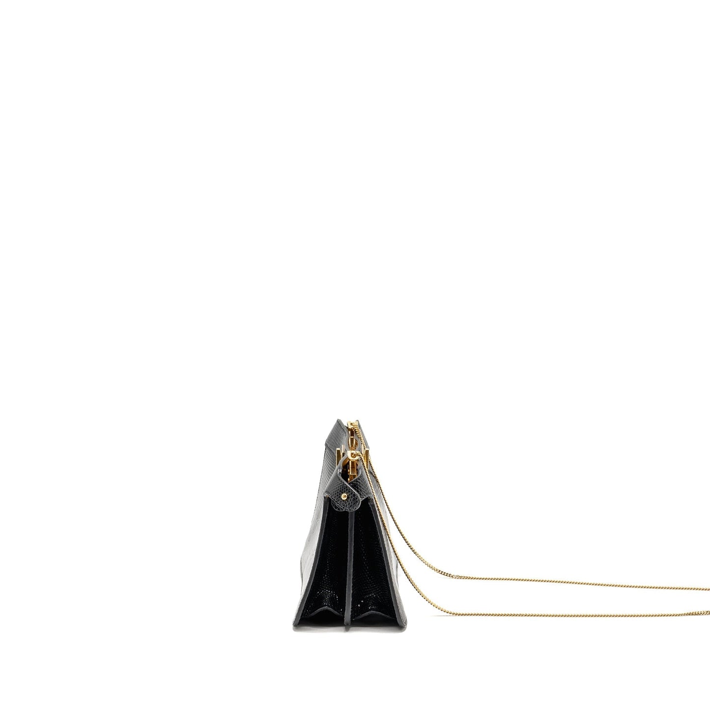Fendi Peekaboo I See You Purse Lizard Black