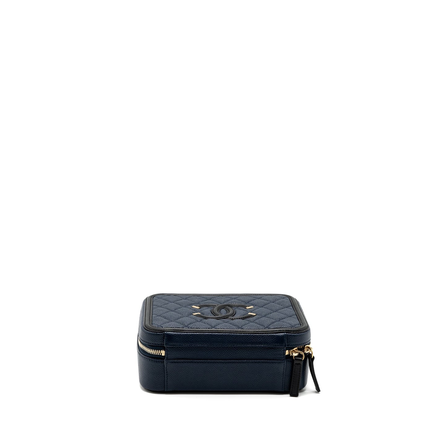 Chanel Filigree Camera Bag Caviar Dark Blue/ Black