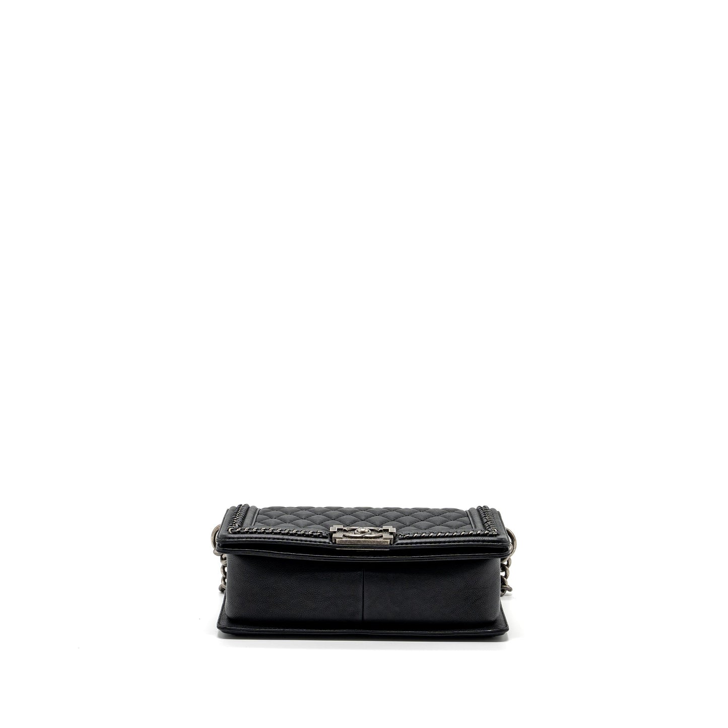Chanel Top Handle Medium Boy bag Limited Edition Calfskin Black Ruthenium Hardware