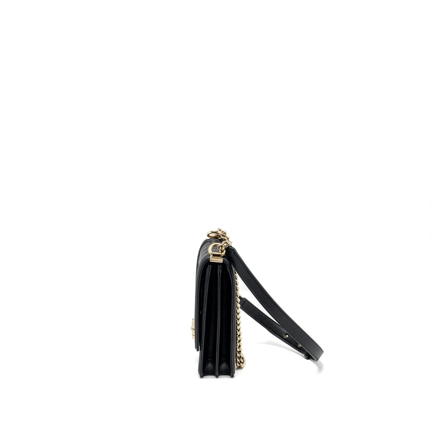 Chanel North South Boy Bag Caviar Black L