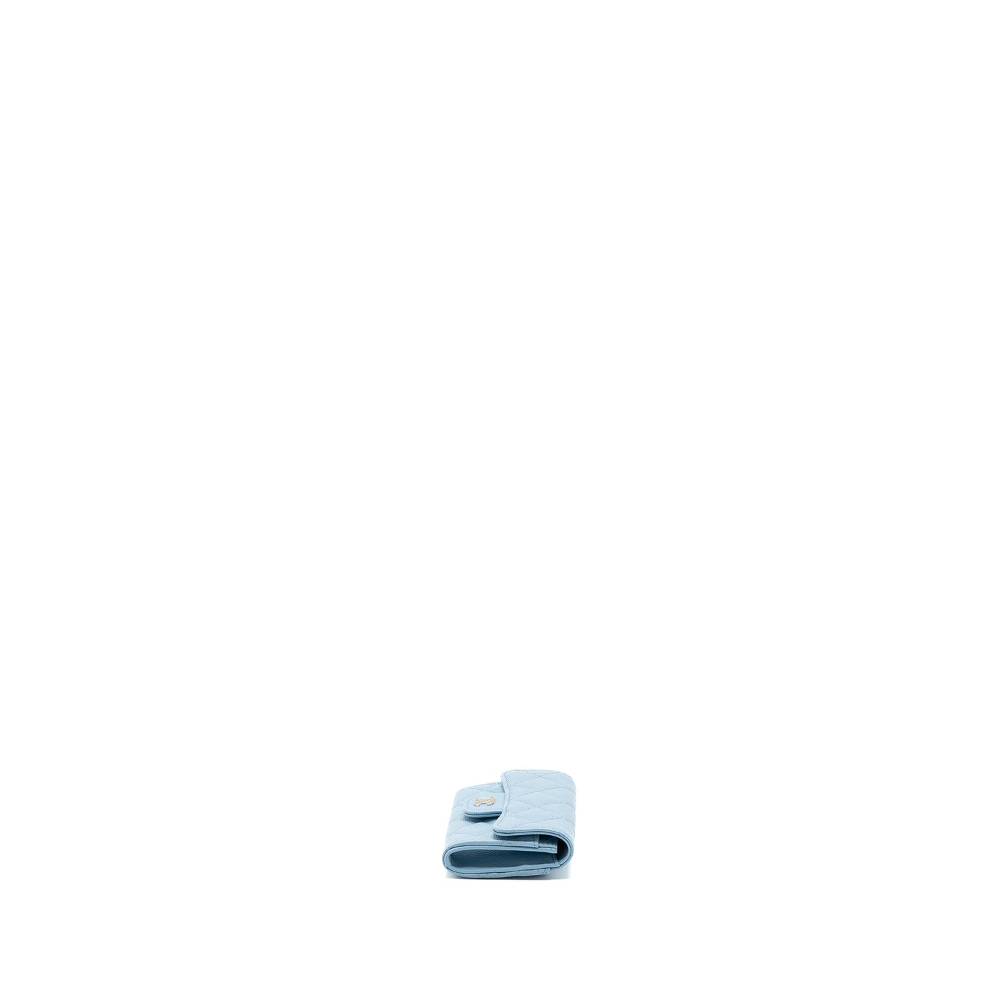 Chanel Classic Flap Card Holder Caviar Blue L